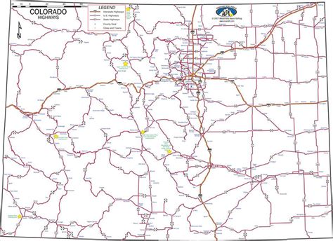 Colorado Counties Map With Roads