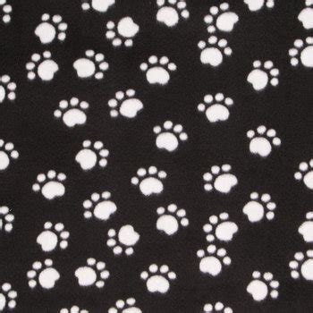 Black & White Paw Print AntiPill Fleece Fabric  Hobby Lobby  282640