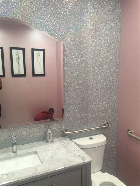 Glitter Wall Bedroom Pearl Iridescent Feature Wall Bedroom Blog In