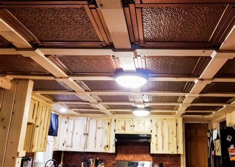 Solid copper ceiling tiles & aged solid copper are often immitated but there is nothing like the polished copper will also give you that desired copper look but make no mistake it is not a real. Palermo Ceiling Tile - Antique Copper | Decorative ceiling ...