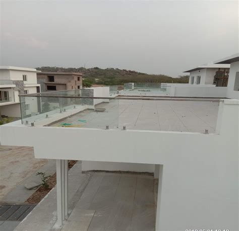 Balcony Stainless Steel Glass Railing For Home Material Grade 304 At