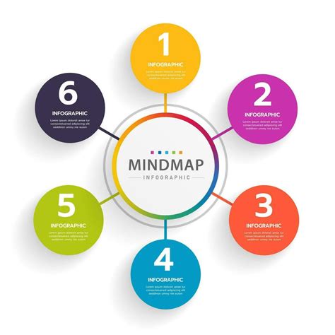 Infographic Template For Business 6 Steps Modern Mindmap Diagram With