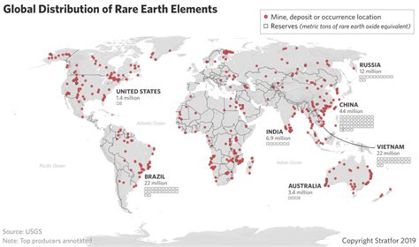 Rare earth metals are actually not as rare as their name might imply. The Geopolitics of Rare Earth Elements | Earth, Map ...