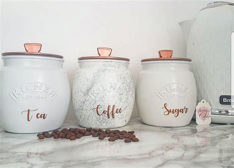 Target/kitchen & dining/kitchen storage/food storage canister sets : Grey/Silver/White/Copper Tea Coffee Sugar canister tea ...