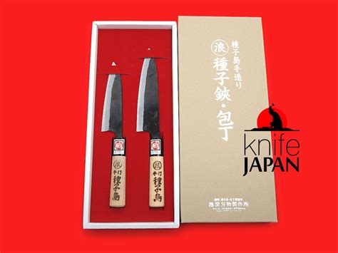 Tanegashima Bannou 2 Knife Set By Ikenami Hamono Knife Japan