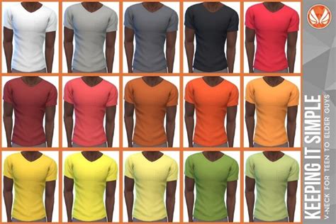 Keeping It Simple V Neck Tee At Simsational Designs Sims