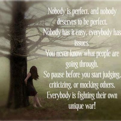 Nobody Is Perfect And Nobody Deserves To Be Perfect Nobody Has It