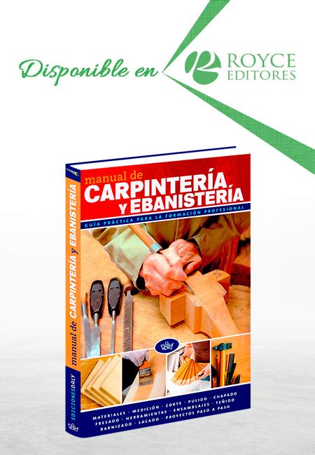 Manual De Carpintería Y Ebanistería Más Libros Tu Tienda Online