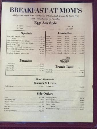 Hours may change under current circumstances Menu 2 - Picture of Mom's Kitchen, Dothan - TripAdvisor