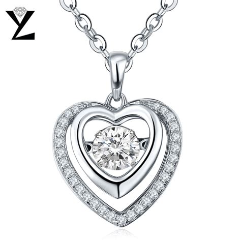 Midas Yl Love Heart Dancing Pendant Necklace For Women Fine Jewelry