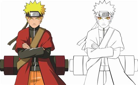 Naruto Sage Mode Drawing Full Body ~ Naruto Kyuubi Mode Fan Art By 3