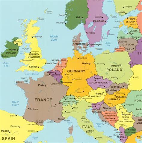 Printable Map Of Europe With Cities Printable Maps
