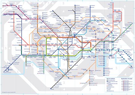 Map Of London Tube Underground And Subway Stations And Lines