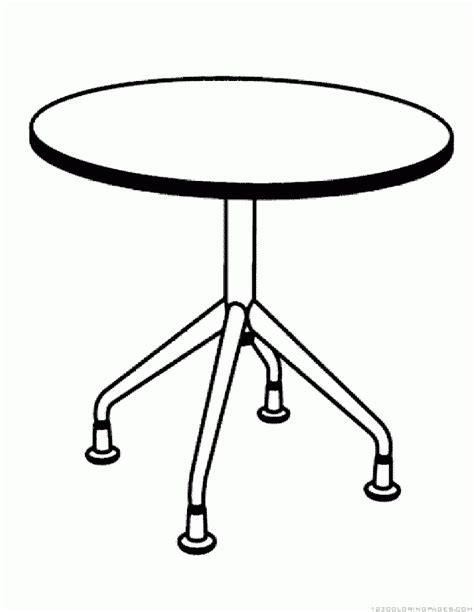 Table Coloring Pages