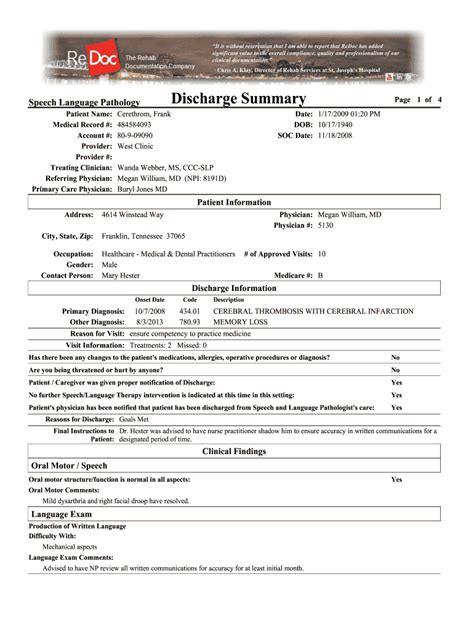 Surgery Discharge Papers Fill Out Sign Online DocHub