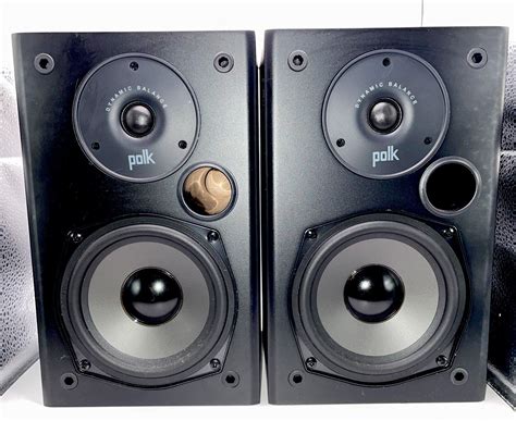 Polk Audio T15 100 Watt Home Theater Bookshelf Speaker Pair Deep Bass