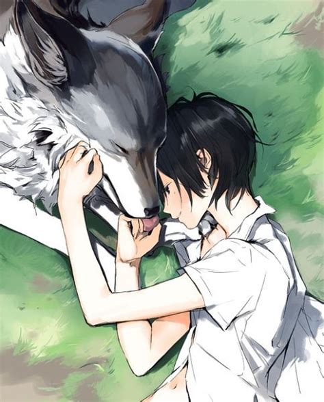 Wolf Love Anime Wolf Anime Fantasy Anime Drawings