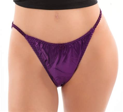 purple satin string bikini panty lexington intimates