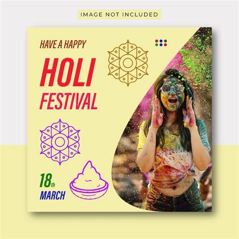 Premium Vector Happy Holi Festival Social Media Posts