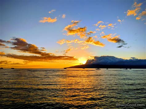 Sunset In Lahaina Maui Reallygood