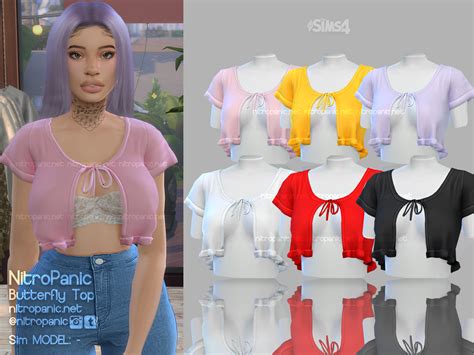 Butterfly Top For The Sims 4