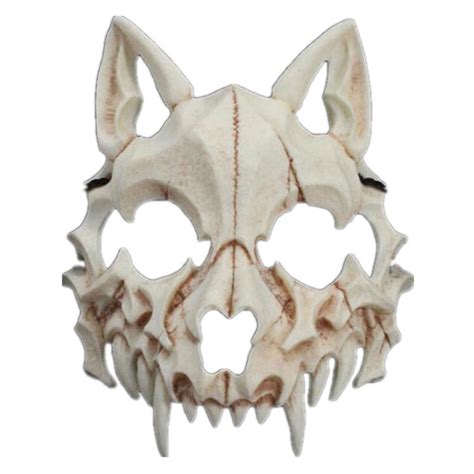 meia face máscara de lobo animação de osso mascarada máscara adereços cosplay submarino