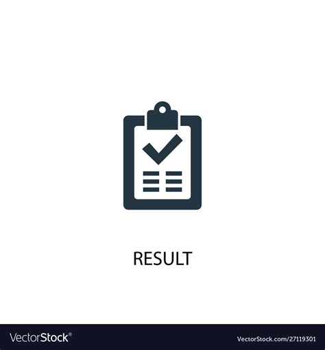 Result Icon Simple Element Royalty Free Vector Image