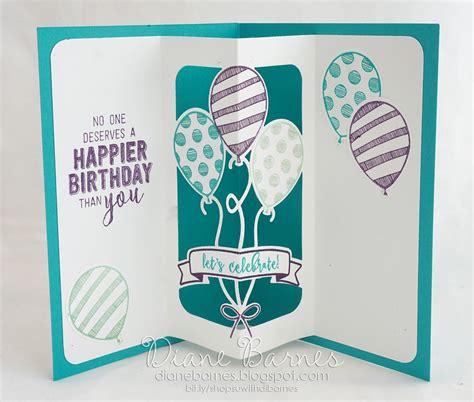 Handmade Balloon Pop Up Birthday Cards Using Stampin Up Balloon