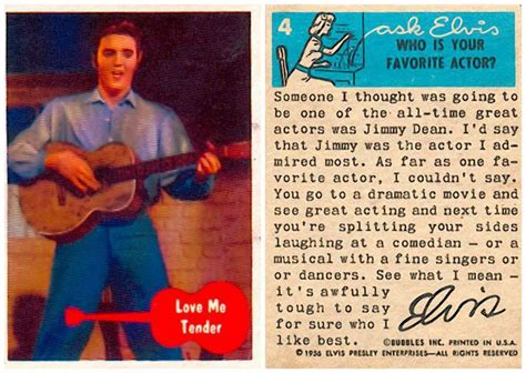 Bubble Gum Pop Elvis Presleys 1956 Topps Trading Cards Flashbak