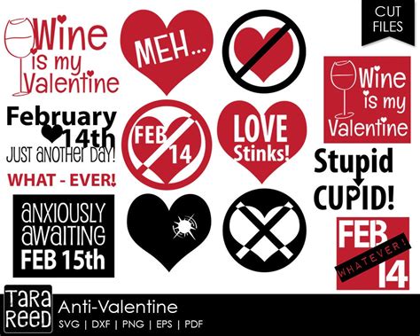 Anti Valentine Valentines Day Svg And Cut Files For Etsy