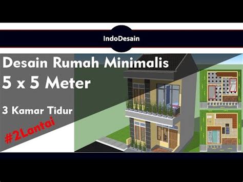 Selain desain rumah 2 lantai minimalis tipe 36 terdapat juga tipe rumah 2 lantai lainnya yaitu rumah 2 lantai tipe 45. Desain Rumah Minimalis 5x5 Meter | 3 Kamar tidur | 2 ...