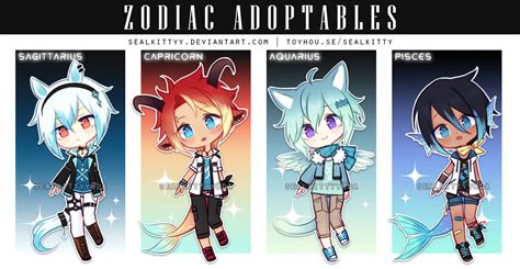 Closed Zodiac Adopts Iii By Sealkittyy On Deviantart