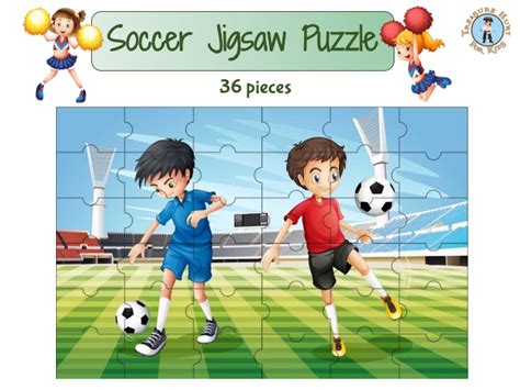 Soccer Jigsaw Puzzle To Print Treasure Hunt 4 Kids Free Game