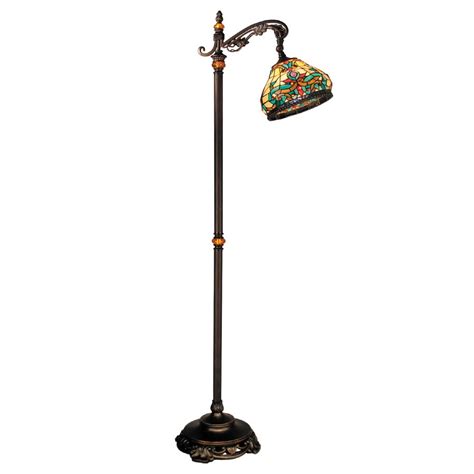 Tiffany style handcrafted blue vintage floor lamp 18 shade. Dale Tiffany 62-in Indoor Floor Lamp with Shade at Lowes.com