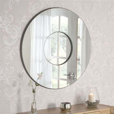Rounded Contemporary Mirror Contemporary Wall Mirror Circular Mirror
