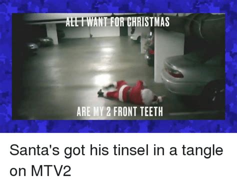Alerwant For Christmas Are My 2 Front Teeth Santas Got His Tinsel In A