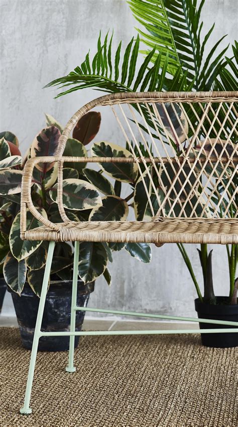 Rattan garden benches make your entrance look nice and attractive which enhances the look of your garden. Miroco Rattan Bench | Green furniture, Rattan, Brown furniture