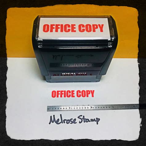 Official Copy Rubber Stamp For Office Use Self Inking Melrose Stamp