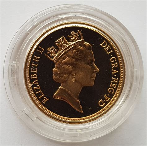 1993 Gold Proof Sovereign M J Hughes Coins