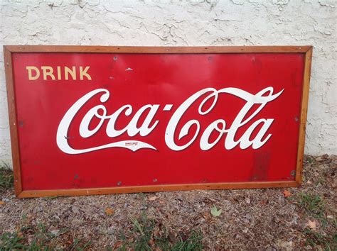 Huge Vintage Coca Cola Coke Sign Obnoxious Antiques