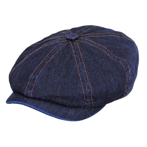 Stetson Texas Denim Cotton Newsboy Cap Flat Caps