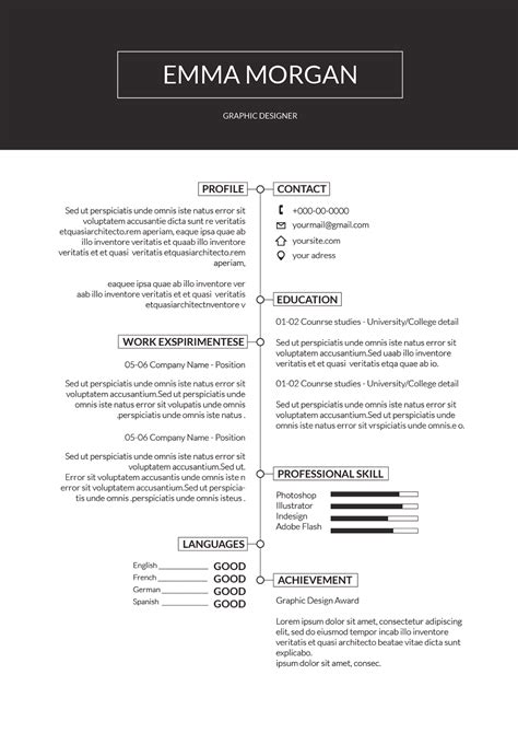 Simple Professional Resume Template Cv Template On Behance Riset