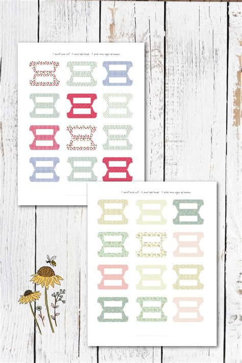 Printable Binder Tabs