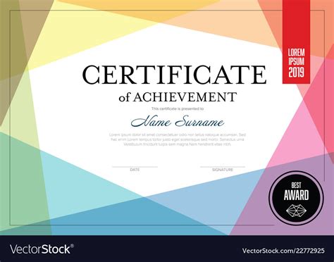 Modern Certificate Template Royalty Free Vector Image