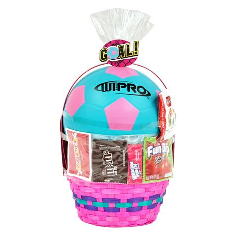 Wondertreats Easter Basket 7 Piece T Set Teal And Pink Soccerball
