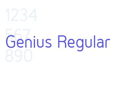 Genius Regular Font Free Download