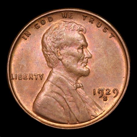 1929-s Mint Error Lincoln Cent 1c Grades Select+ Unc BN