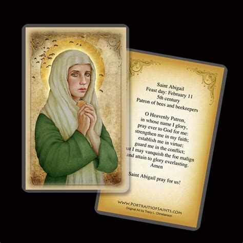 St Abigail Holy Card Portraits Of Saints