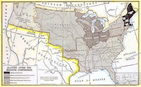 Cartography Map North America Usa Spreading Of Slavery After