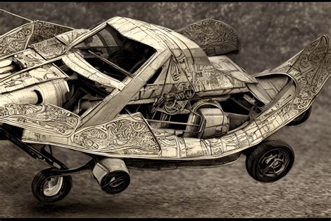 Ancient Hovering Car · Creative Fabrica